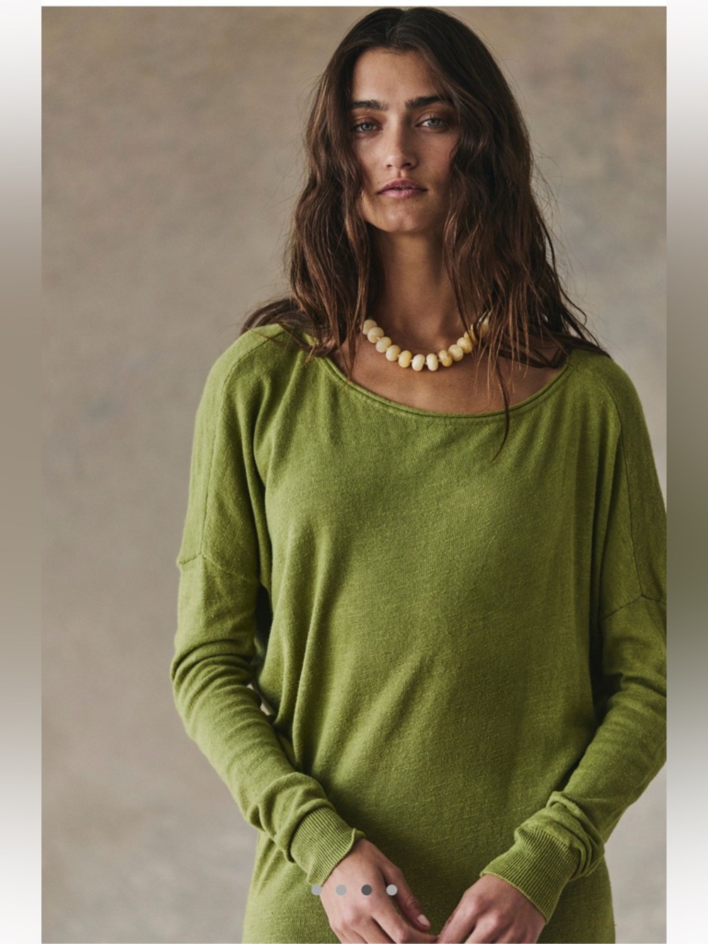 Free People Olive Green Long Knit Maxi Dress - Picture 4 of 7